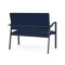 Lesro Newport 2 Seat Tandem Seating Metal Frame No Center Arms, Charcoal, MD Ink Upholstery NP1501 - alternate 2